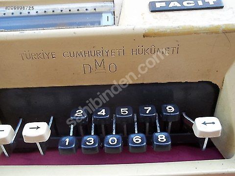 Daktilo Facit Hesap makinas Satlk Hesap makinesi -ok temiz alr vaziyete antika