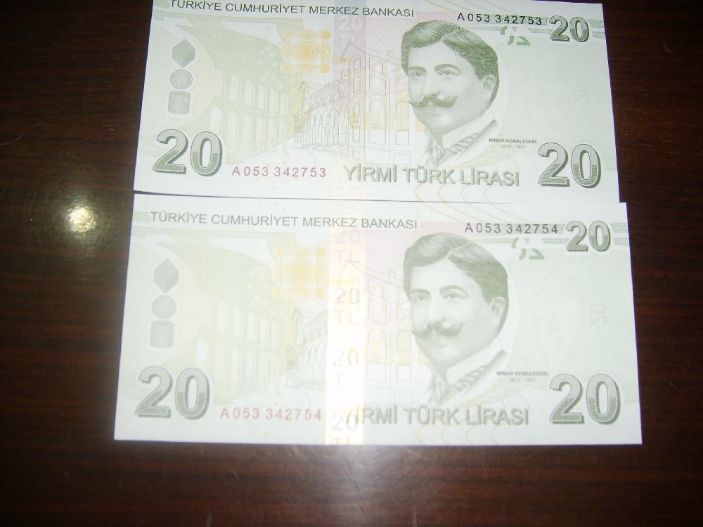 Paralar Trkiye Satlk 20 Trk Liras
