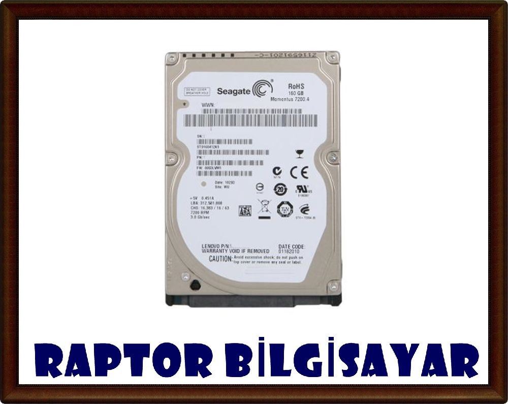 Disk Seagate Satlk 160 Gb Sata 2.5'' Laptop Hard Disk (Adetli)