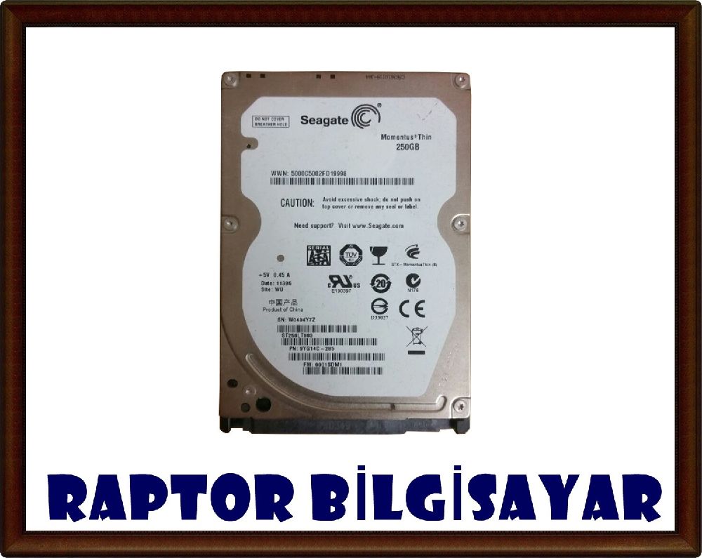 Disk Seagate Satlk 250 Gb Sata 2.5'' Laptop Hard Disk (Adetli)