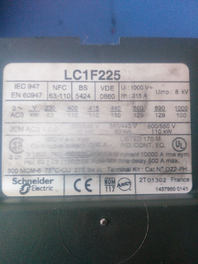 Elektronik Devreler Schneider Satlk Kontaktr Lc1-F225