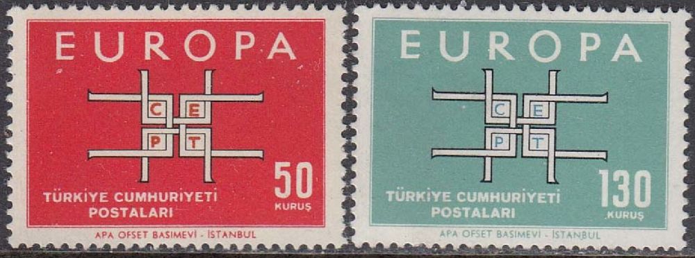Pullar Satlk 1963 Damgasz Avrupa Cept Serisi