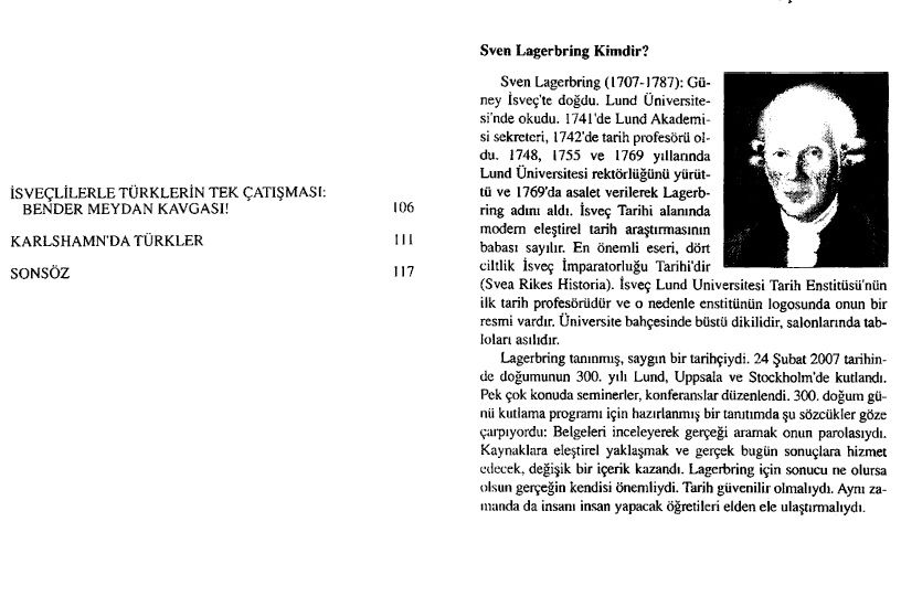 Tarih Kitaplar Satlk Sven Lagerbring-sveenin Trke ile Benzerlikler