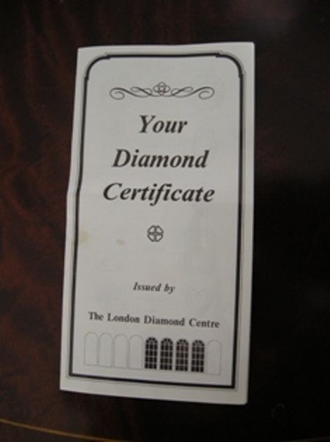 Yzkler Satlk 1989 Londra Tekta prlanta yzk London diamond C