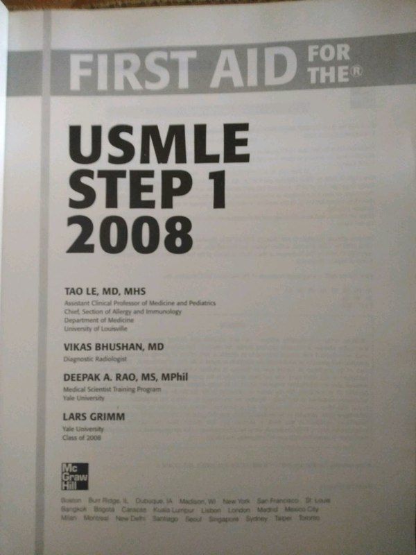 Tp Kitaplar Satlk First aid for the usmle step 1