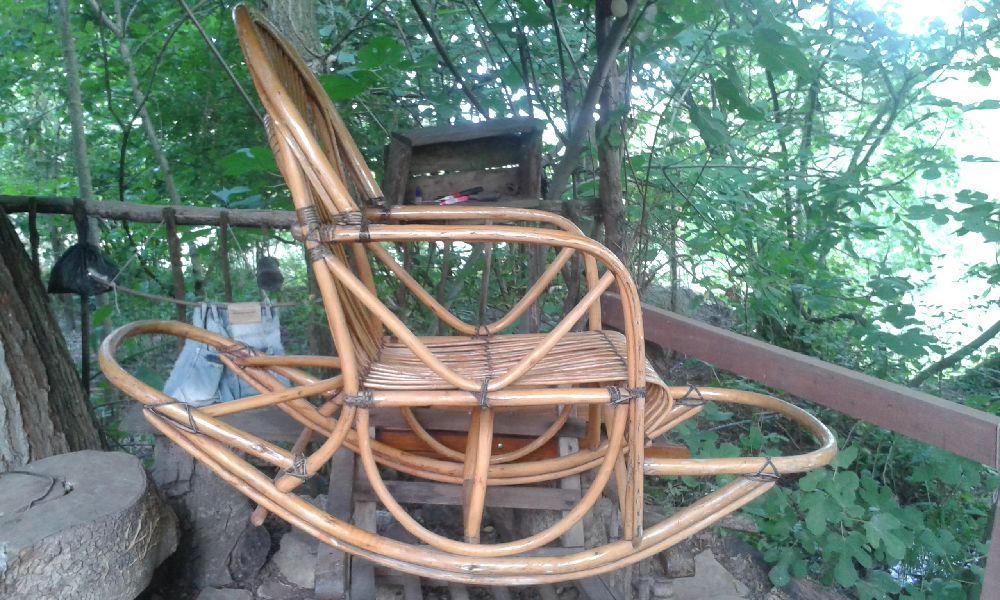 Sandalye Sallanan Satlk Bambu sandalye