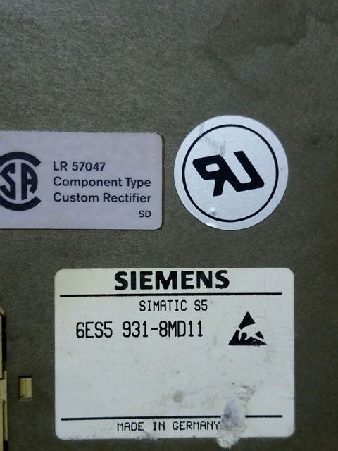 Dier Elektrik Malzemeleri Satlk Siemens 6Es5 931-8Md11 Simatic S5