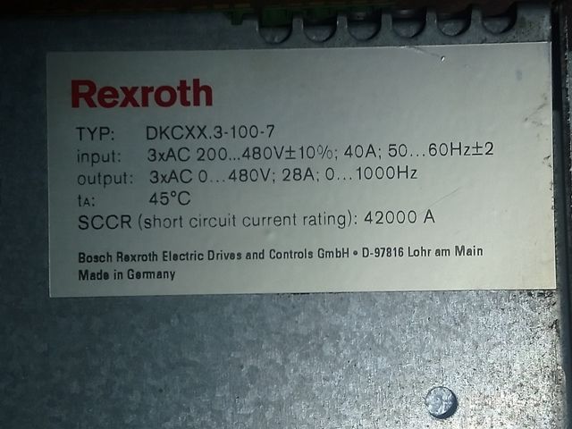 Dier Elektrik Malzemeleri Satlk Rexroth Dkcxx.3-100-7 Eco Servo Drive 200-480v-ac
