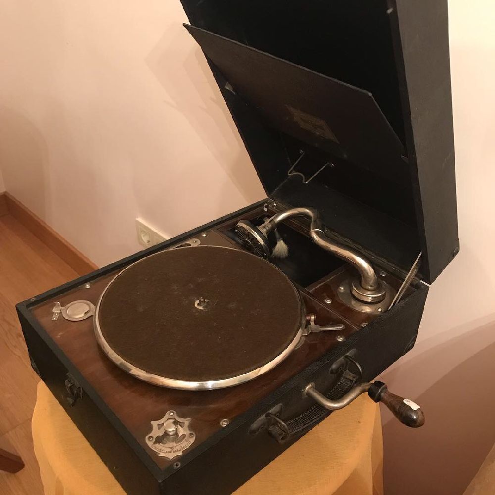 Gramafon Polydor Electrix Satlk Antika anta Gramafon
