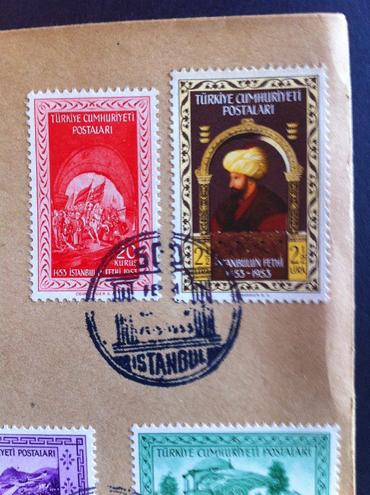 Pullar Trkiye Kolleksiyon pullar Satlk st.Fethi 500.yl lkgn Zarf