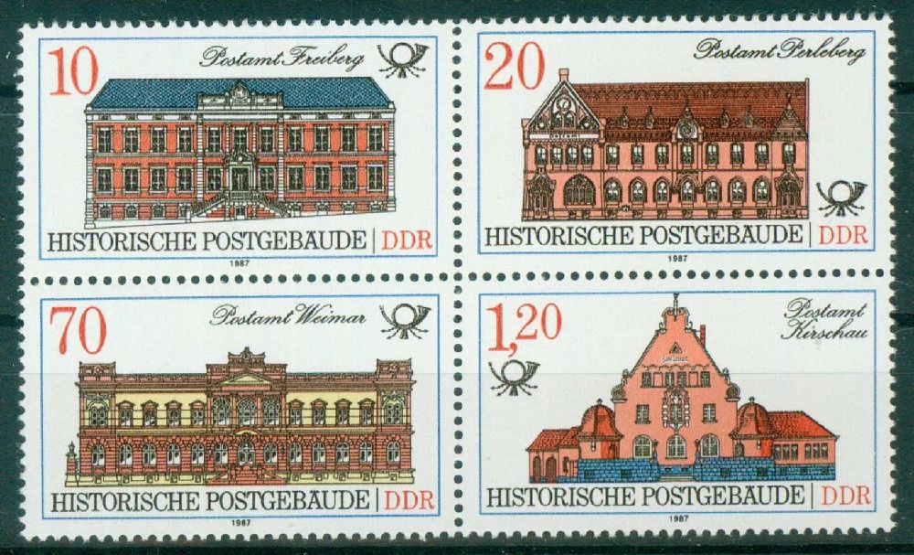 Pullar Satlk Almanya (Dou) 1987 Damgasz Tarihi Posta Ofisleri