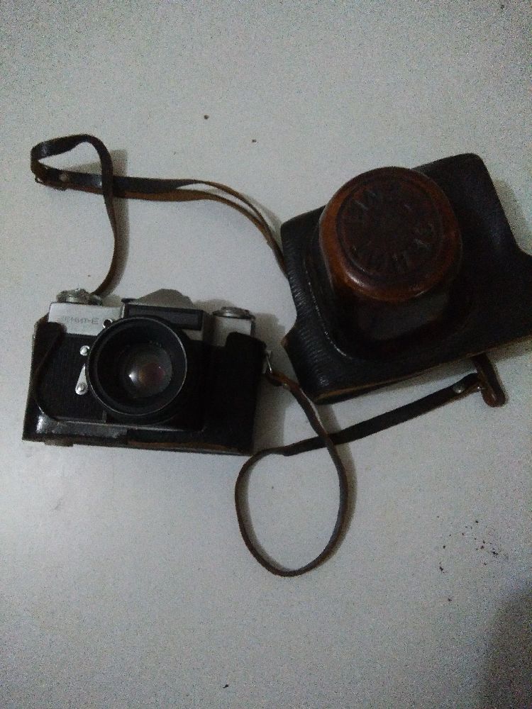 Fotoraf Makinesi Rus mal Antika fotoraf makineleri Satlk Deri orjinal deri klf ile beraber