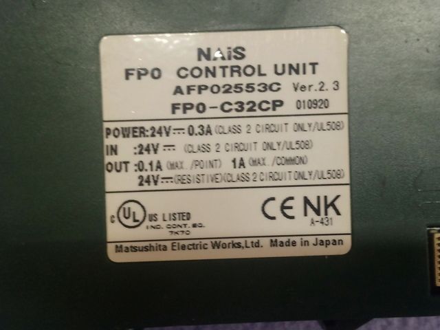 Dier Elektrik Malzemeleri Satlk Panasonic Nais Fp0-C32T Plc