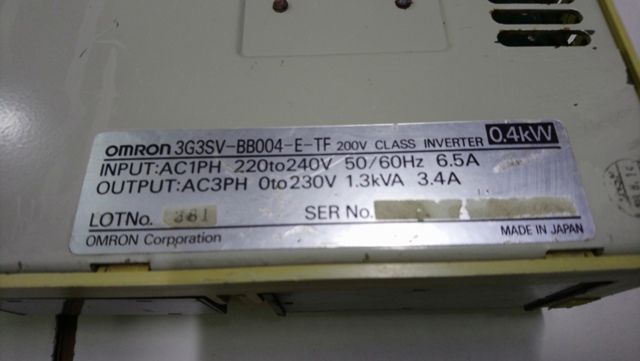 Dier Elektrik Malzemeleri Satlk Omron Class Inverter 3G3Sv-Bb004-E