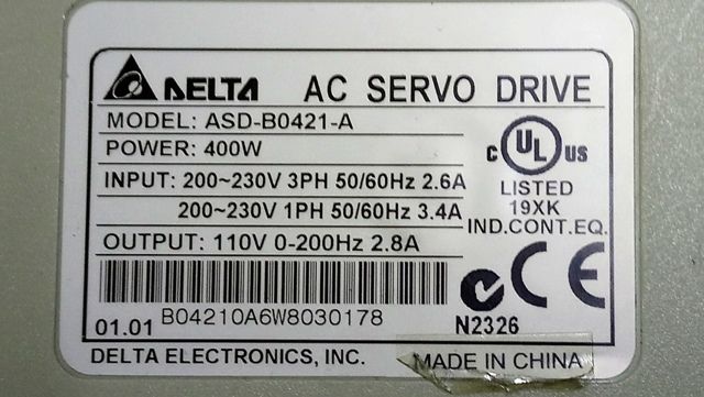 Dier Elektrik Malzemeleri Satlk Asd-B0421-A Delta 400W Ac Servo Drive