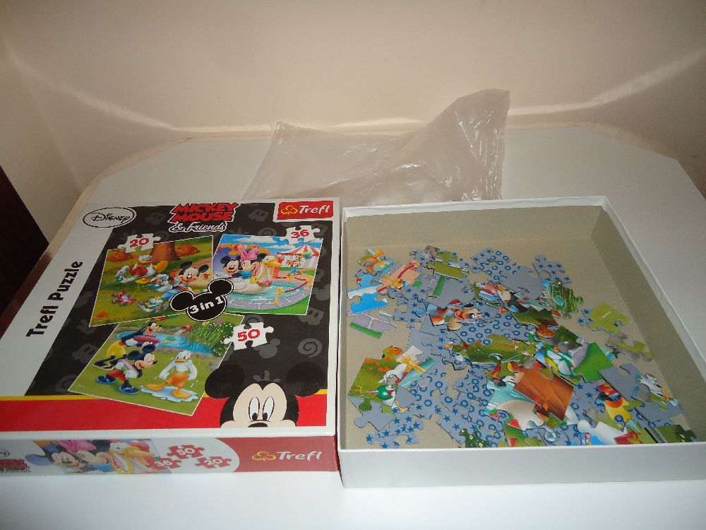 Puzzle Satlk Disney Trefl Puzzle 3+1 Mickey Mouse & Friends