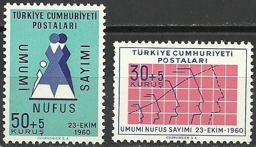 Pullar Satlk 1960 Damgasz Nfus Saym  Serisi