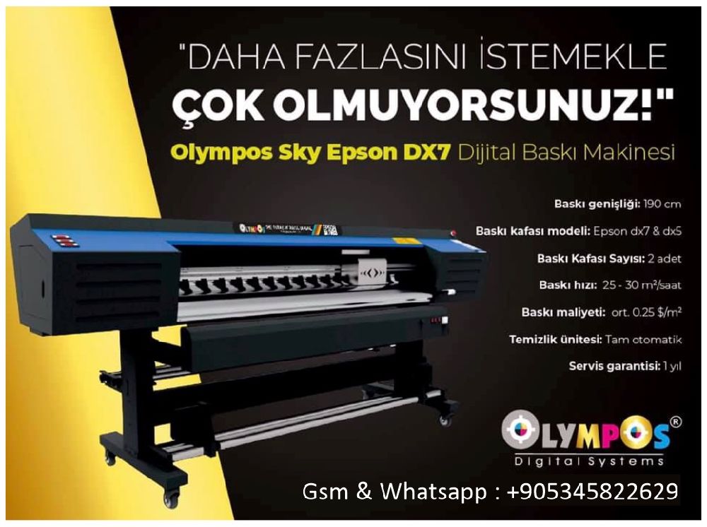 Dijital Bask Makinalari Satlk Olympos dijital bask makinesi