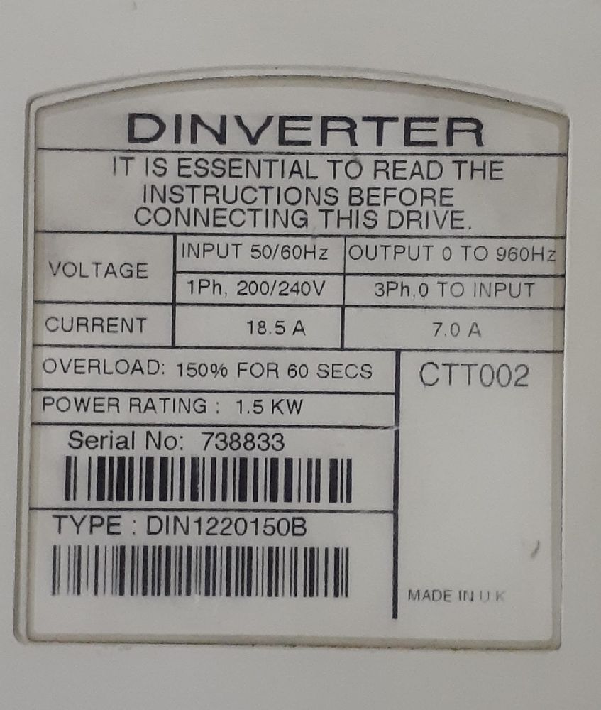Invertr Satlk Dnverter Dn1220150B 1.5 Kw