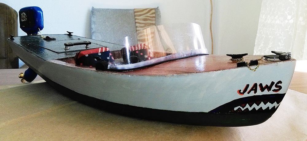 Gemi Maketleri Serbest Yzer Model Satlk El Yapm Yzer Model Srat Teknesi - Jaws