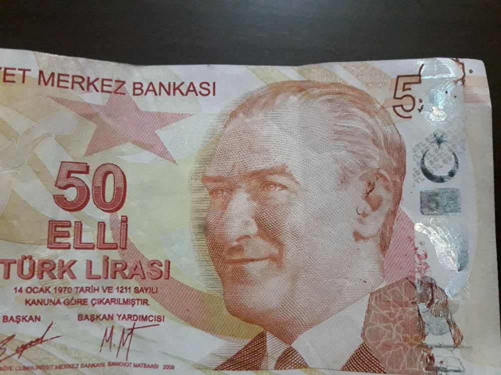 Paralar Turkiye Satlk Basim Hatali 50 tl