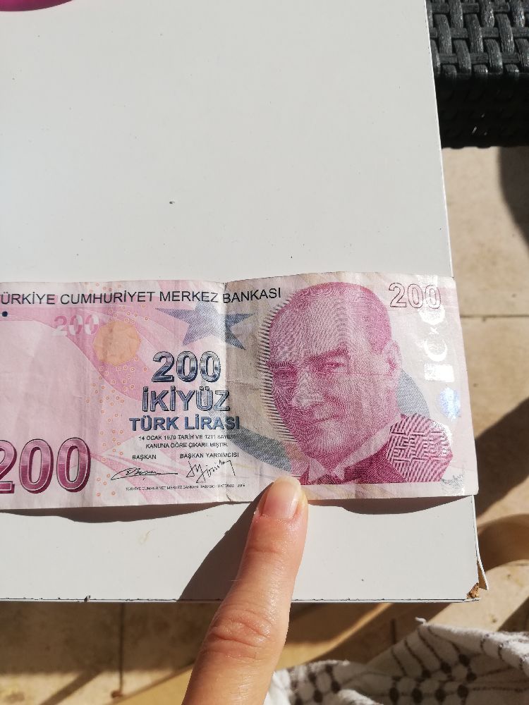 Paralar Turkiye Hatali basm para Satlk 200 Tl