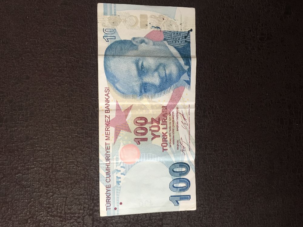 Paralar Trkiye Kat para Satlk Hatal basm 100 tl