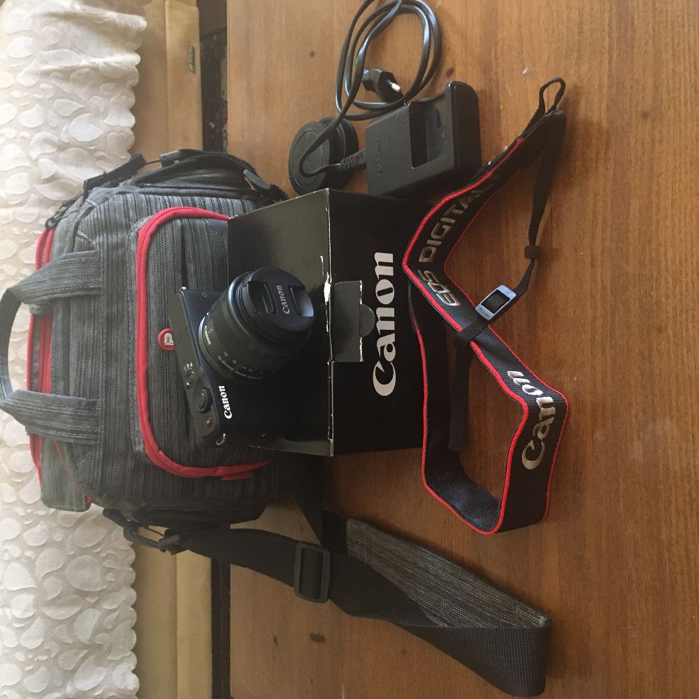 Digital Fotograf Makinalar Aynasz Satlk Canon Eos M10 + 15-45 Stm Lens Youtuber Kit