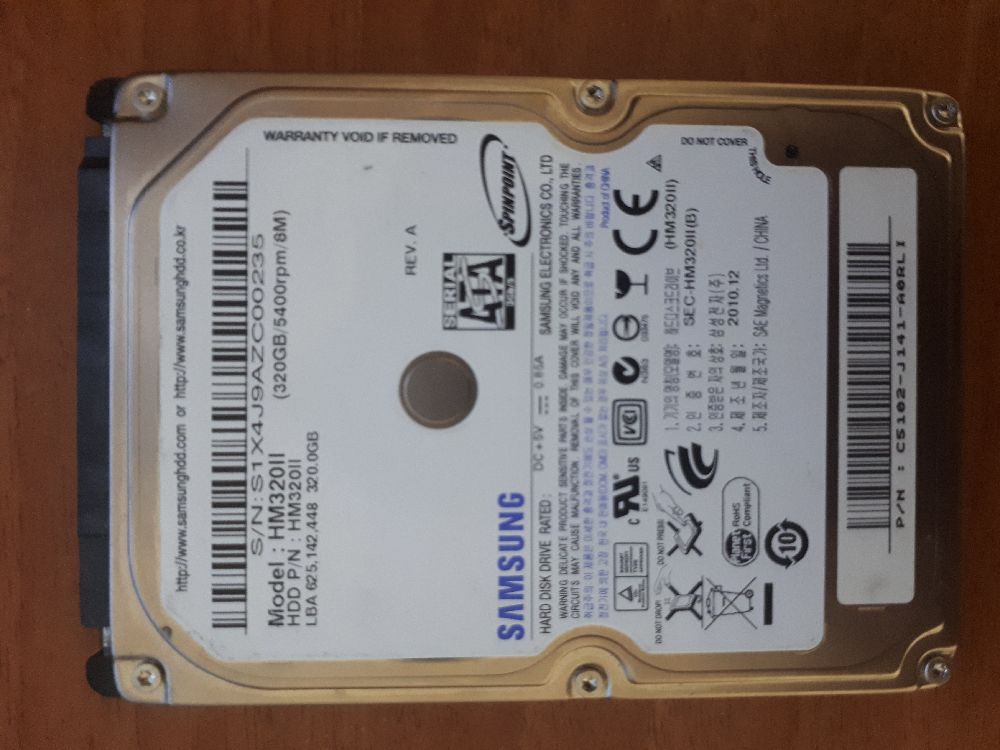Disk Samsung Satlk 320 Gb Laptop Hard Disk (Hdd)