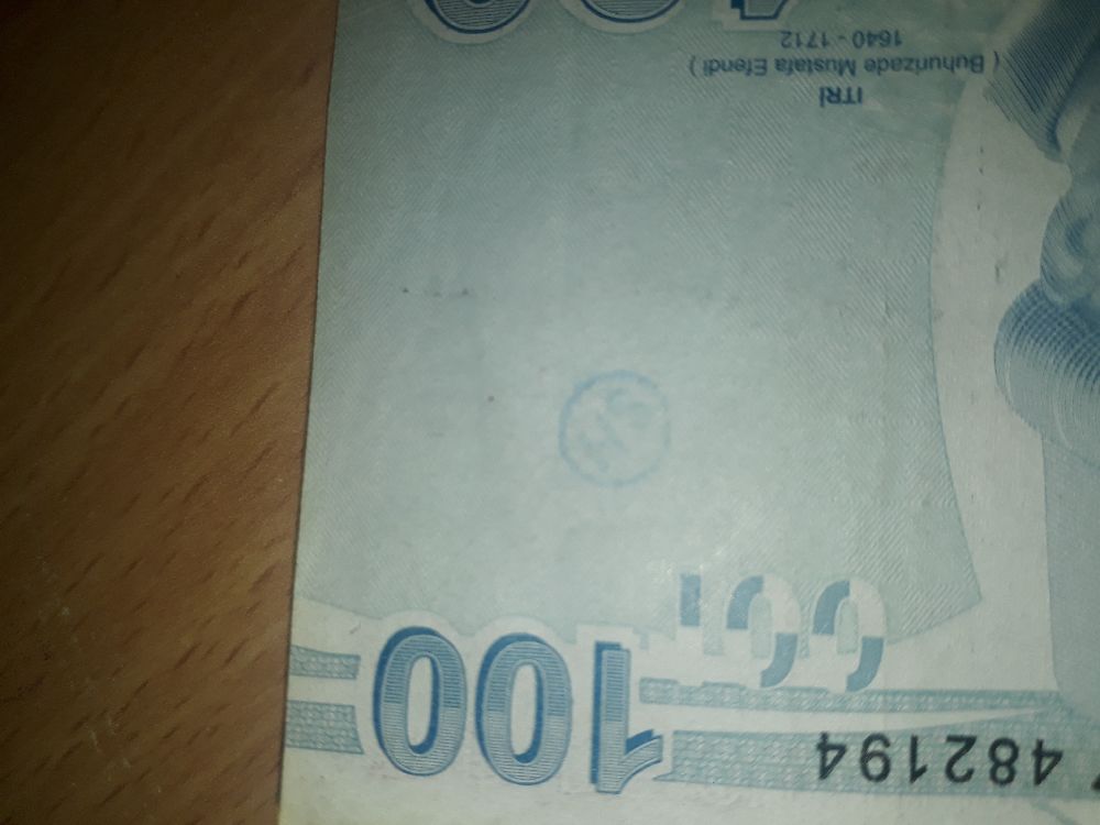 Paralar Turkiye 100 tl Satlk Hatal para
