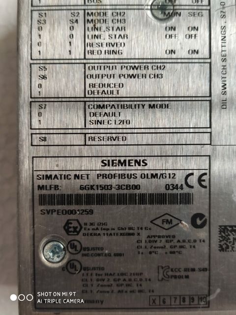 Dier Elektrik Malzemeleri 6Gk1503-3Cb00 Satlk Semens Profibus Olm/g12 accessory Terminal panel