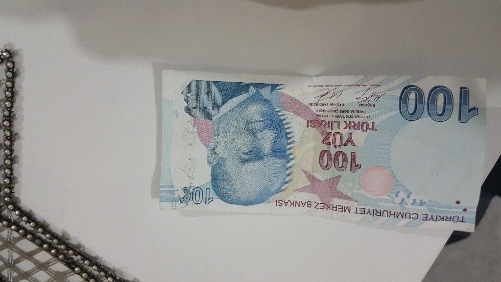 Paralar Trkiye 100 tl Satlk Hatal basim