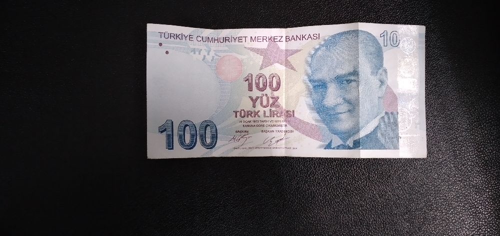 Paralar Trkiye Hatal para Satlk Hatal basm 100 Tl
