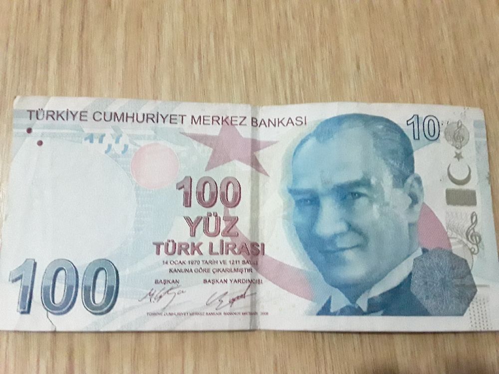 Paralar Trkiye Satlk Basm Hatal 100 tl