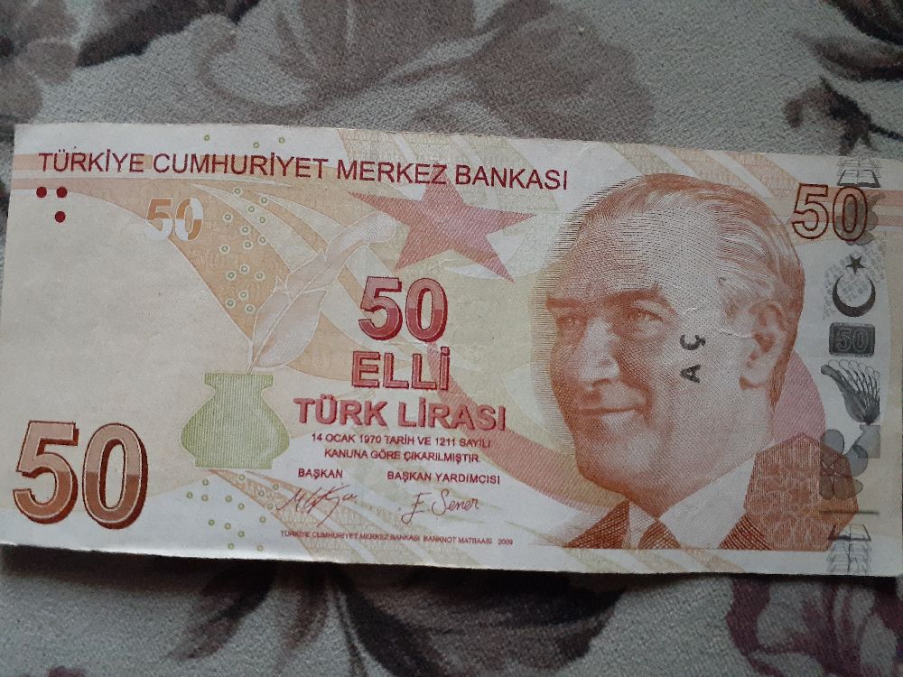 Paralar Trkiye Satlk Dierlerinden Farkl 50 Tl Hatal Basm