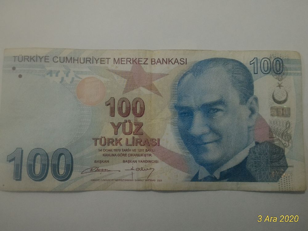 Paralar Trkiye 100 TL Satlk Hatal izik 100Tl
