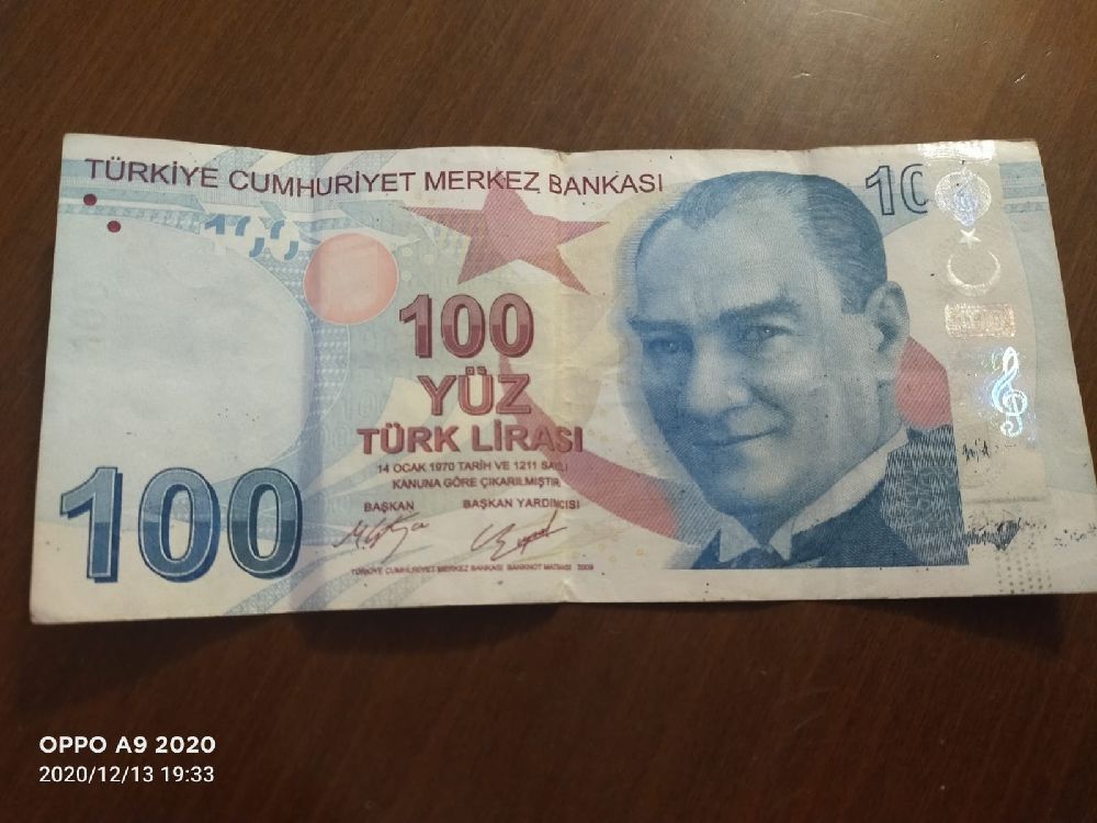 Paralar Trkiye 100tl Satlk Hatal basm
