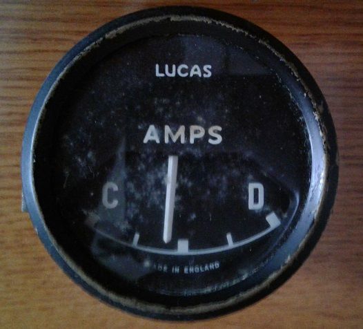 Oto Elektrik kma Ampermetre Satlk Mini Cooperden kma temiz Lucas ampermetre