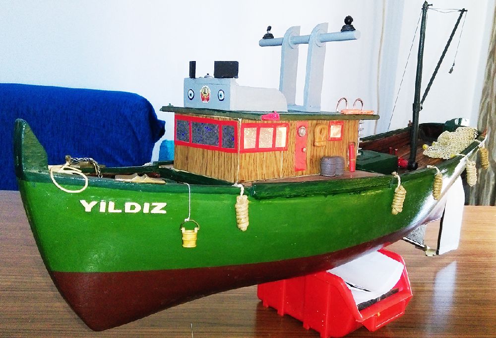 Uzaktan Kumandal Modeller Satlk El Yapm Rc Yzer Model Balk Teknesi - Yldz