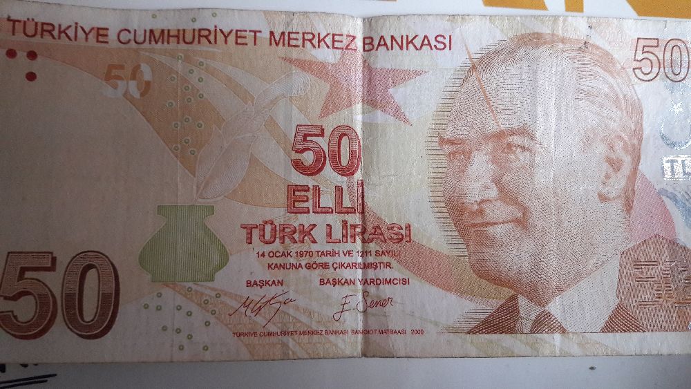 Paralar Trkiye 50 tl satlk 50 tl hatal basim
