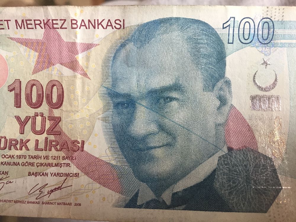 Paralar Trkiye Satlk Hatal Basm 100Tl