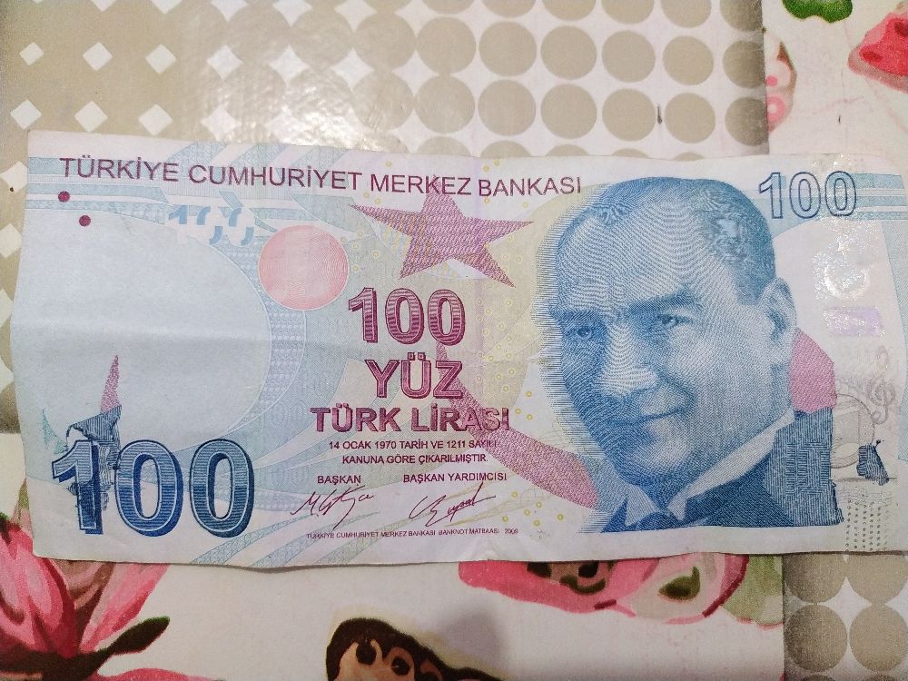 Paralar Trkiye TC Satlk Bask hatas 100 Tl
