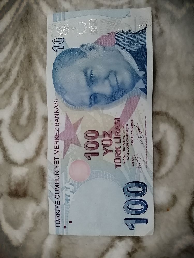 Paralar Satlk Hatal basm 100 lira