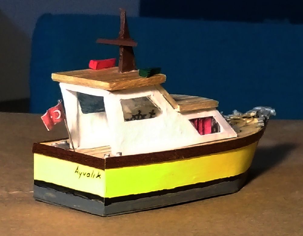Gemi Maketleri El Yapm Model Tekne Satlk 1/87 Ho Polen Motoryat