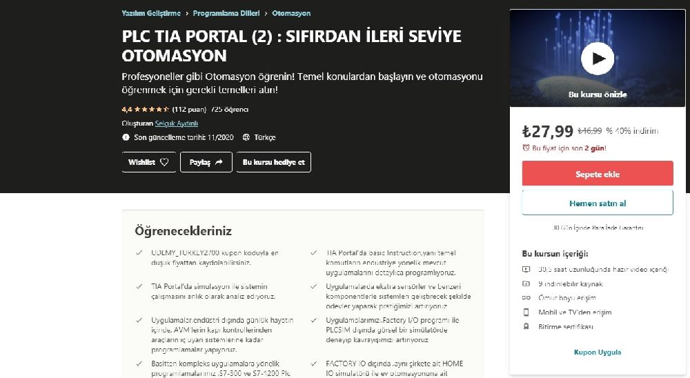 Mhendislik Kitaplar Online Satlk Plc Delta Semens Video Eitim Udemy