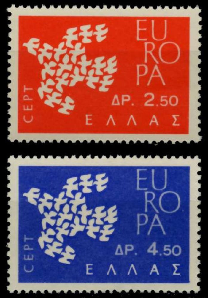 Pullar Satlk Yunanistan 1961 Damgasz Avrupa Cept Serisi
