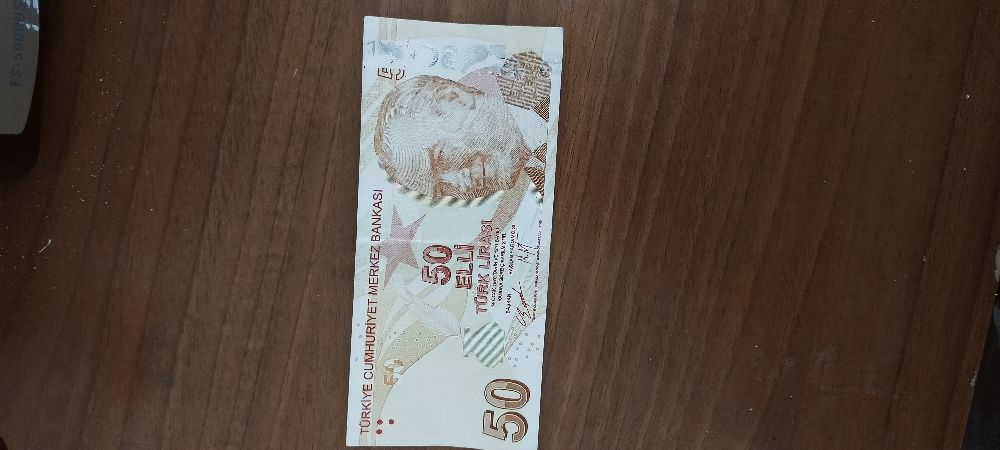 Paralar Trkiye Satlk Hatal Basm 50 Trk Liras