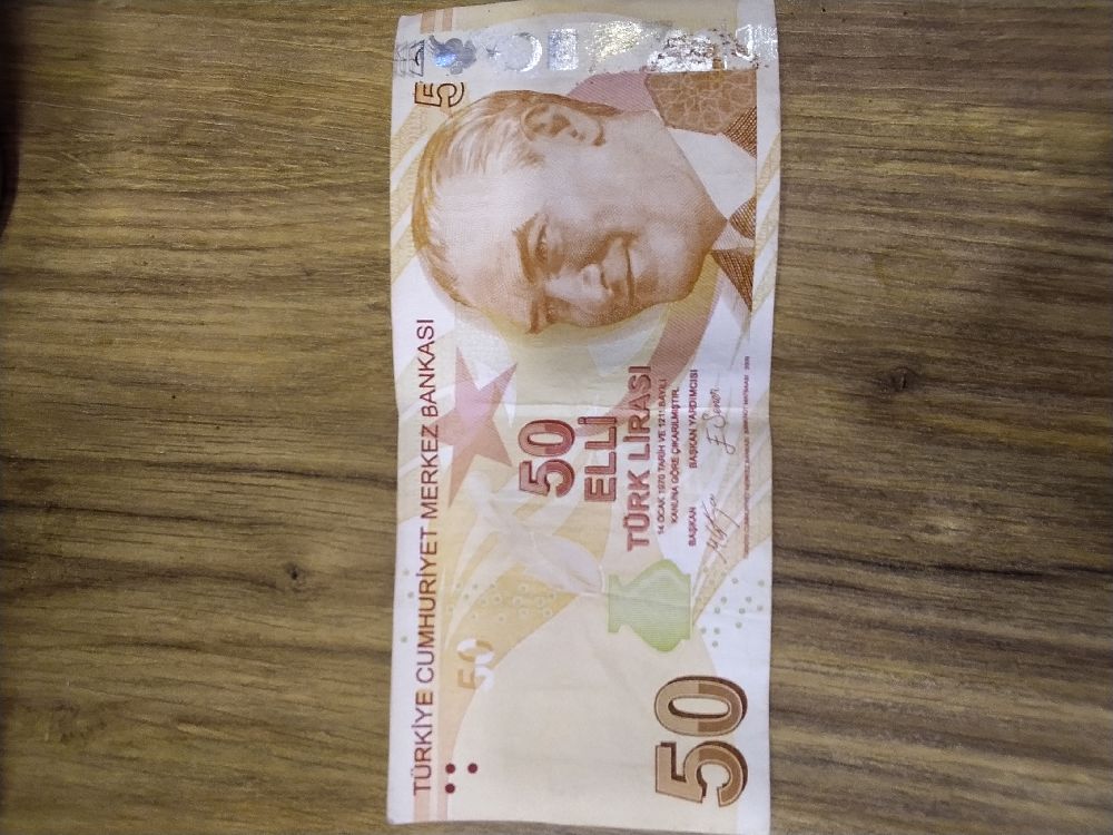 Paralar Trkiye Satlk Hatal para 50 tl