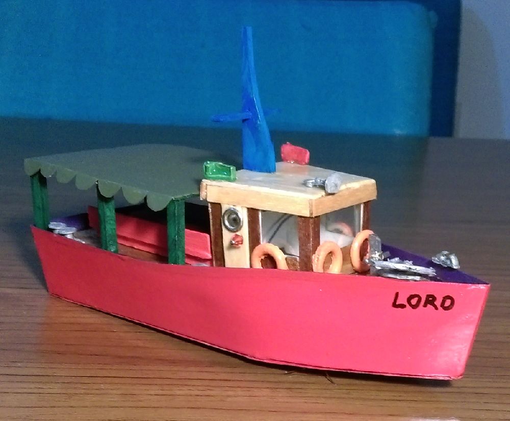 Gemi Maketleri El Yapm Model Tren Aksesuarlar Satlk 1/87 Ho Gezi Teknesi - Lord (Ikl)