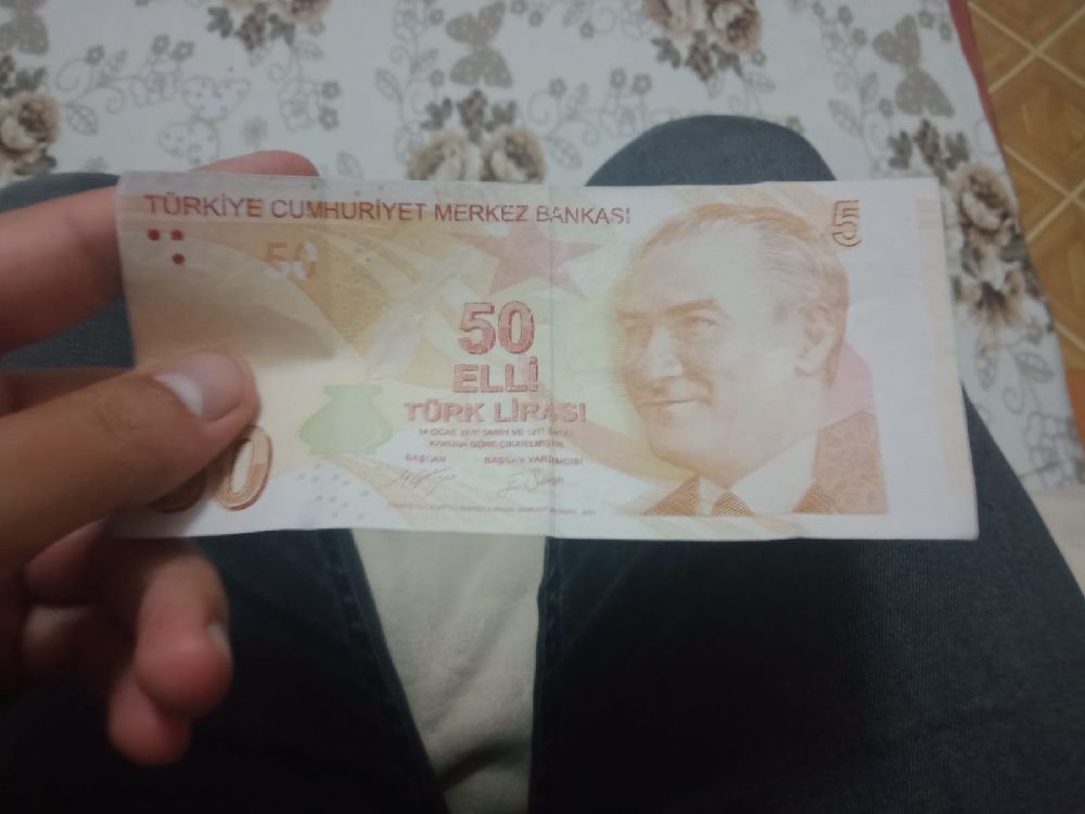 Paralar Trkiye Satlk Hatal basm 50 Tl